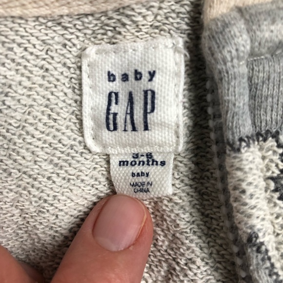 Baby GAP One Piece Zip Up Sweatsuit - 3-6mo - Picture 2 of 3